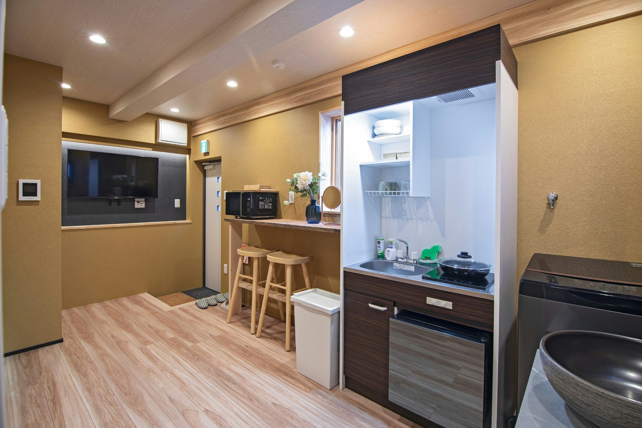 旅タイム・雪月花 room A,1つの寝室,最大3人宿泊可能,天下茶屋徒歩6分、関西空港まで32分
