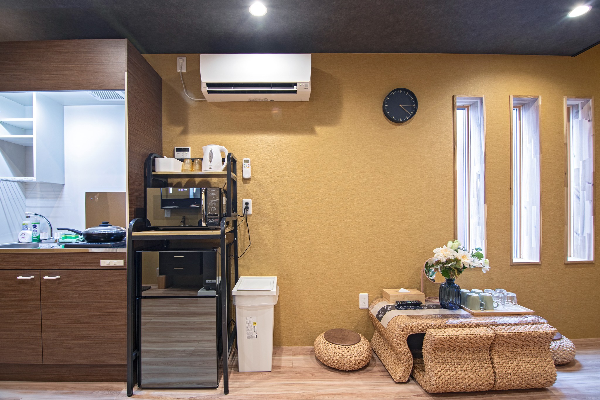 旅タイム・雪月花 room B,2つの寝室,最大4人宿泊可能,天下茶屋徒歩6分、関西空港まで32分