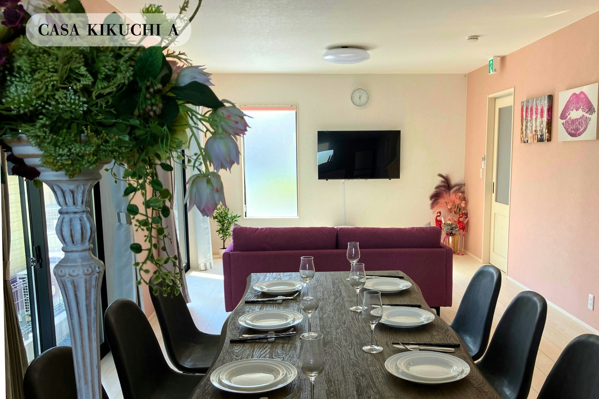 菊池の温泉街そばにある、一軒家まるまる貸し切りの新築住宅「CASA KIKUCHI A」