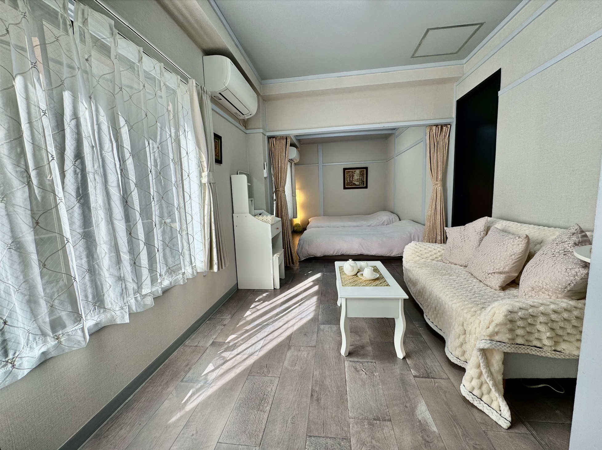 日本伝統の畳部屋/Wi-Fi浴室トイレ冷蔵庫完全完備/空港間有料送迎/チェックイン前後荷物お預け可能