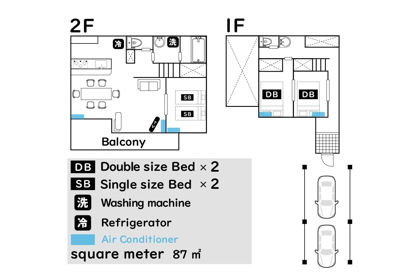 【華~HANA~】屋根付の無料駐車場2台(縦列) 最大6名 名鉄瀬戸線「清水駅」まで徒歩4分