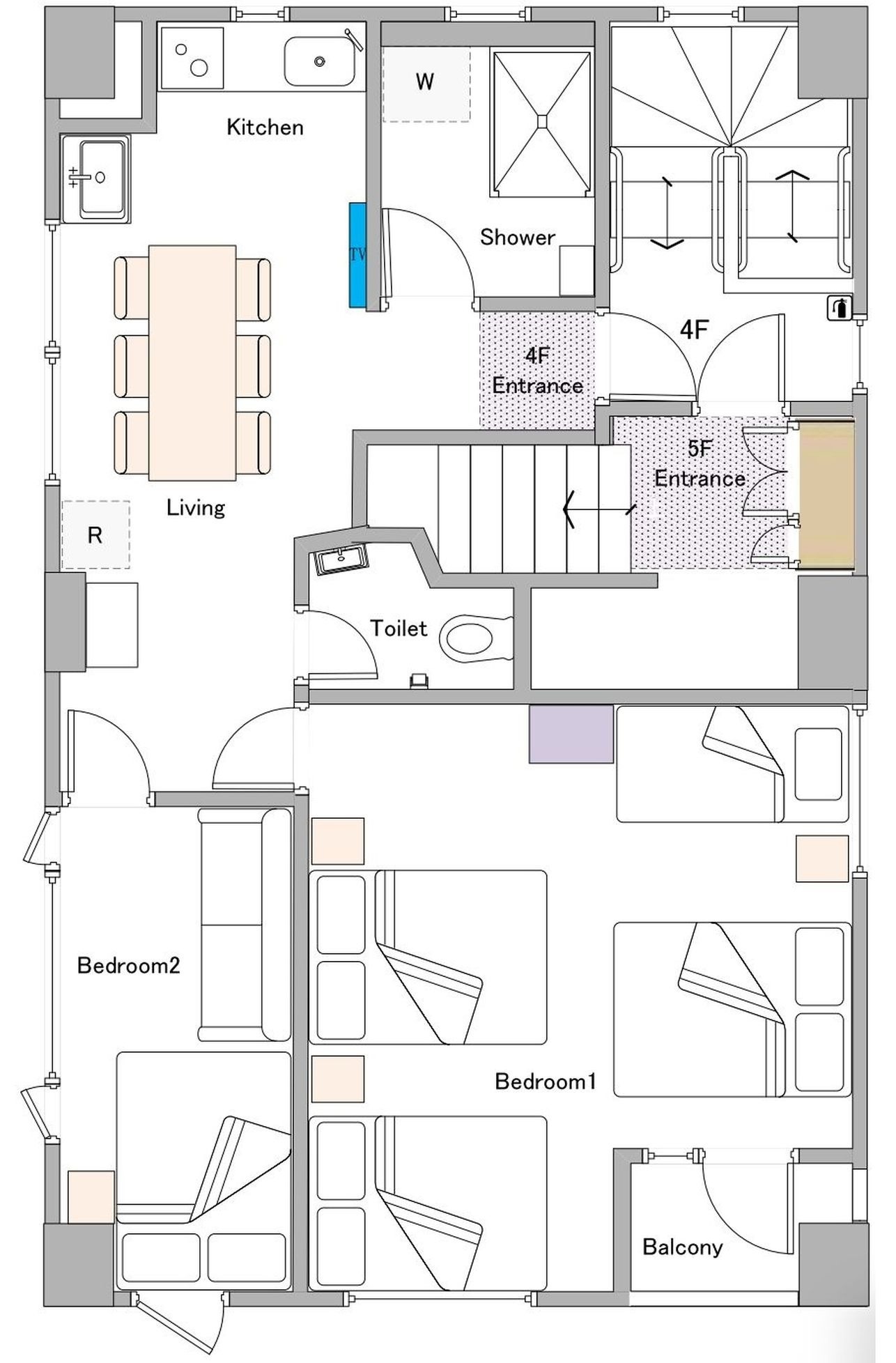 浅草寺まで徒歩8分の広くて静かな民泊/民泊のnull