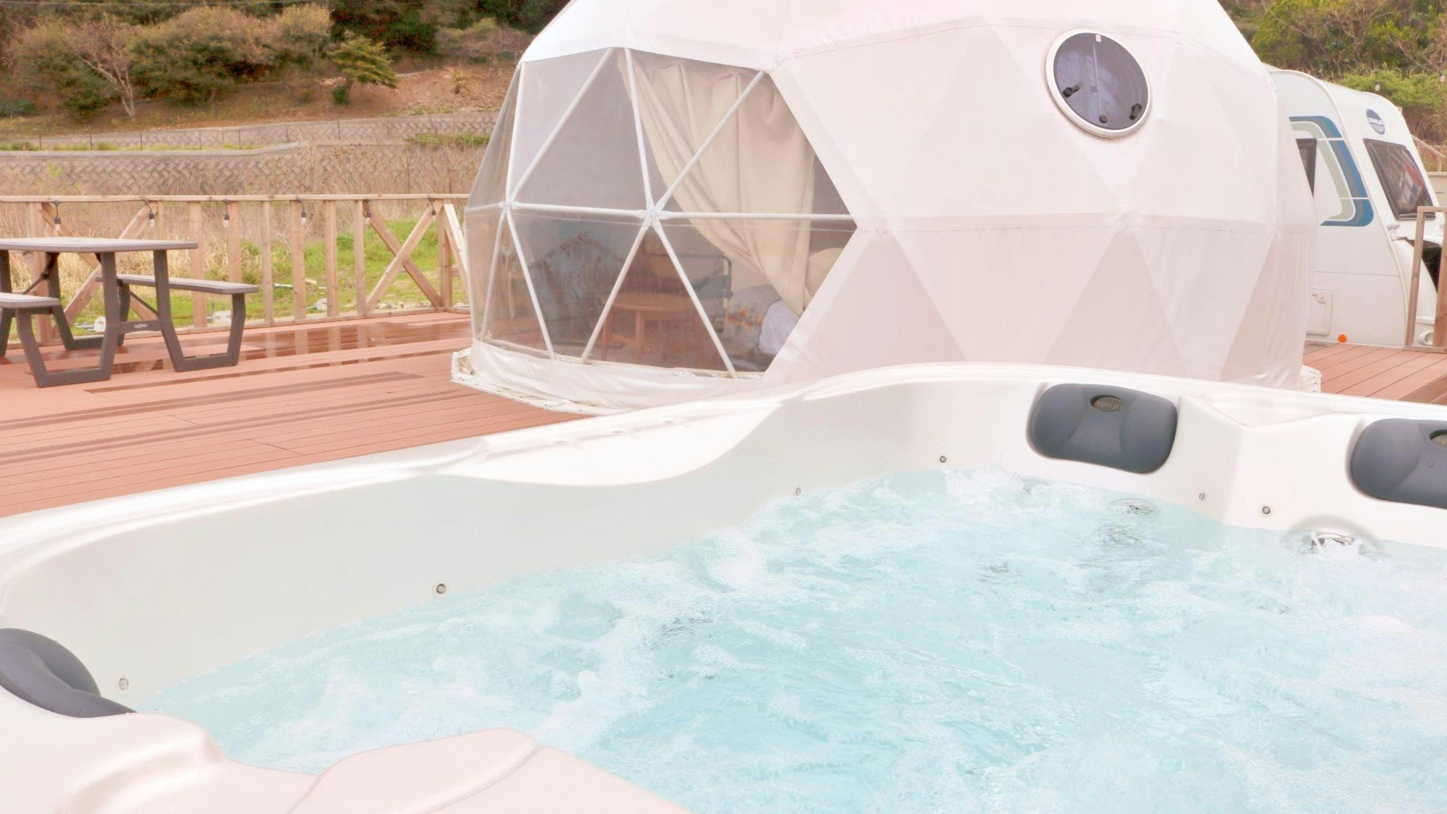 【一泊二食付き(BBQ)】【グランピング】2名定員|ジャグジー有|オーシャンビュー