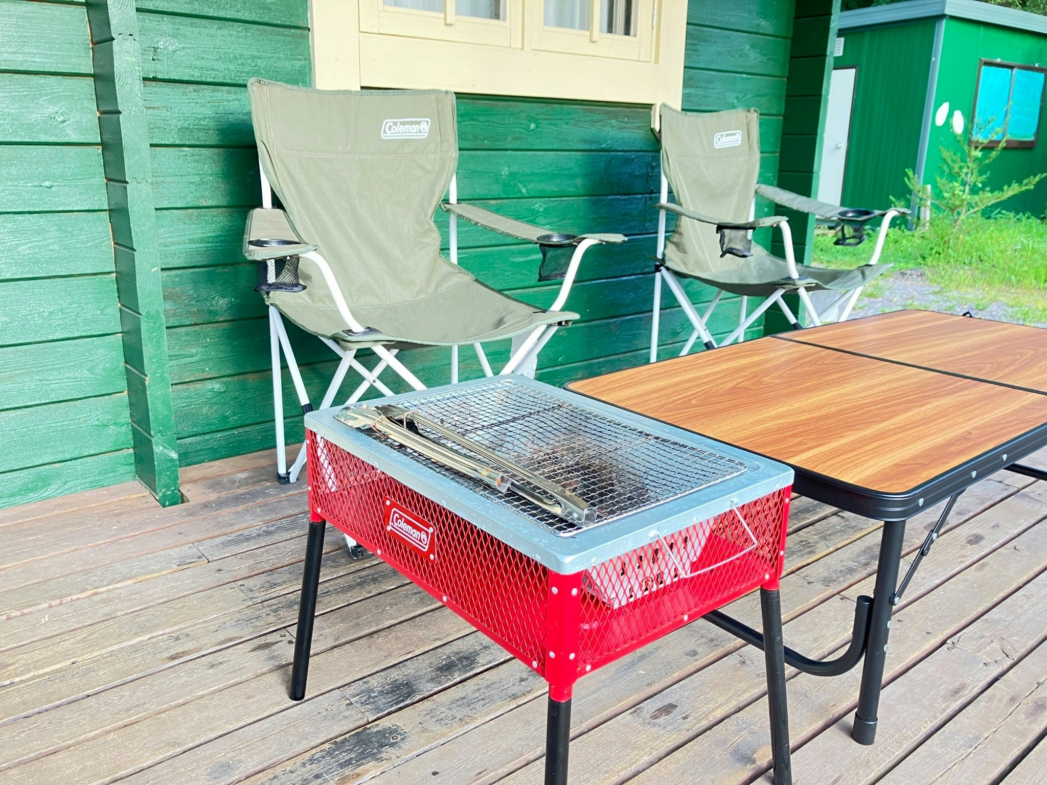 ⭐︎寝具付き⭐︎12畳ミニログキャビン「どんぐり1」広々キャビンでお気軽にキャンプを楽しもう♪