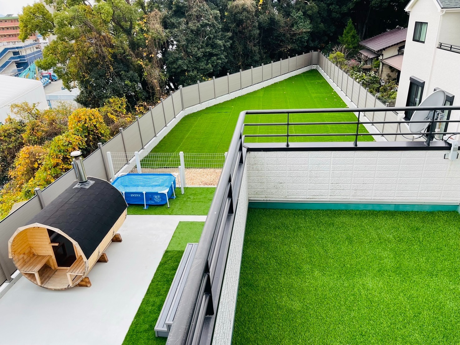 New!AirportHills 1400m2絶景パノラマ1棟2階貸切駐車場4台サウナBBQ施設ペッ