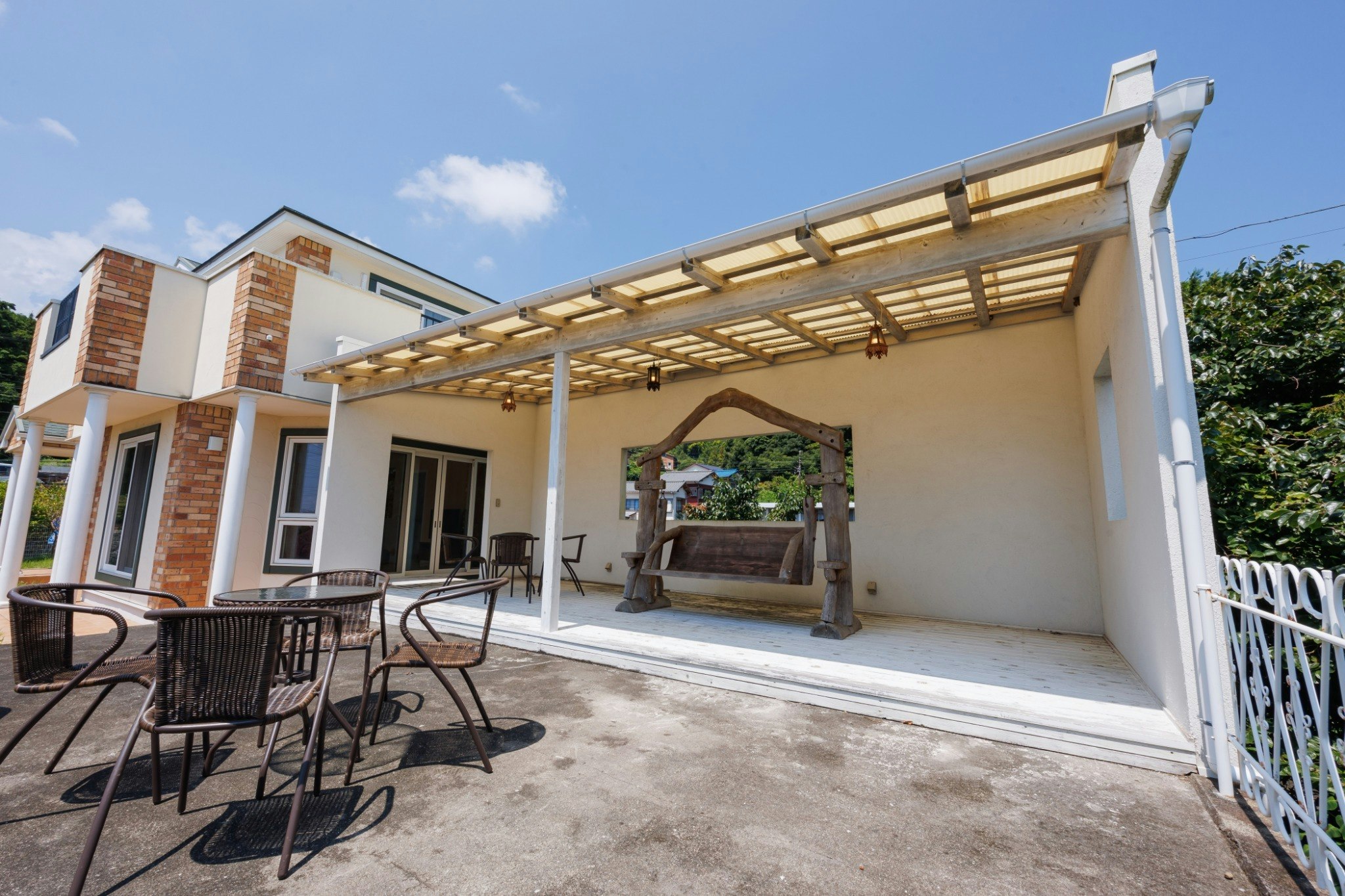 「オーシャンビューテラス伊豆」P4台、屋根付きBBQテラス!