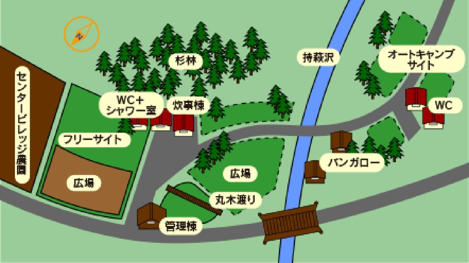 【バンガロー】せせらぎ(4畳ロフト付)