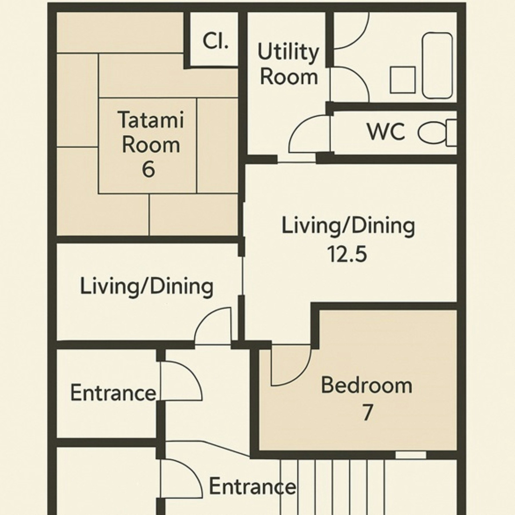 昭和の雰囲気が漂う広々とした2階建ての宿(1 階貸切)