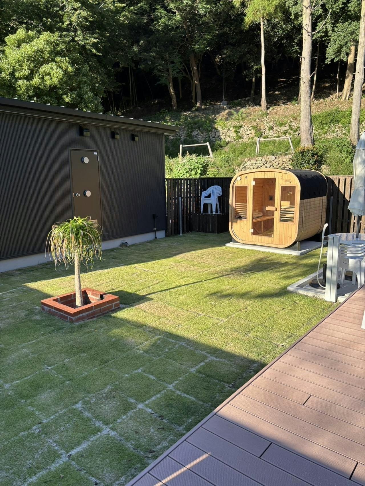 【大人数向け】(1泊2食プライベートサウナ檜風呂付)グランピング・ダイニング「太郎」