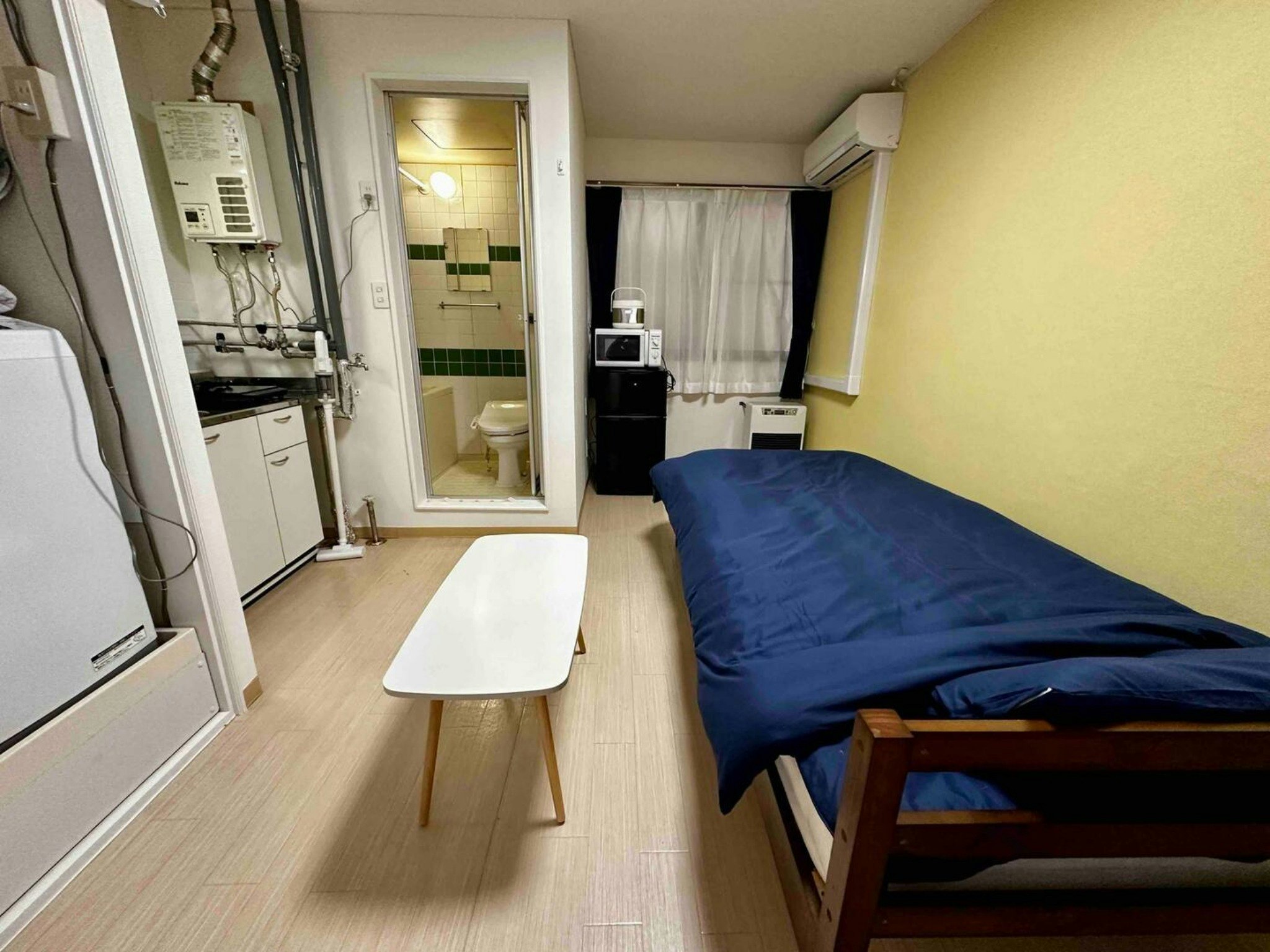 【3】地下鉄駅徒歩7分の格安アパートメント 最大2名滞在可でネット無料エアコンも完備