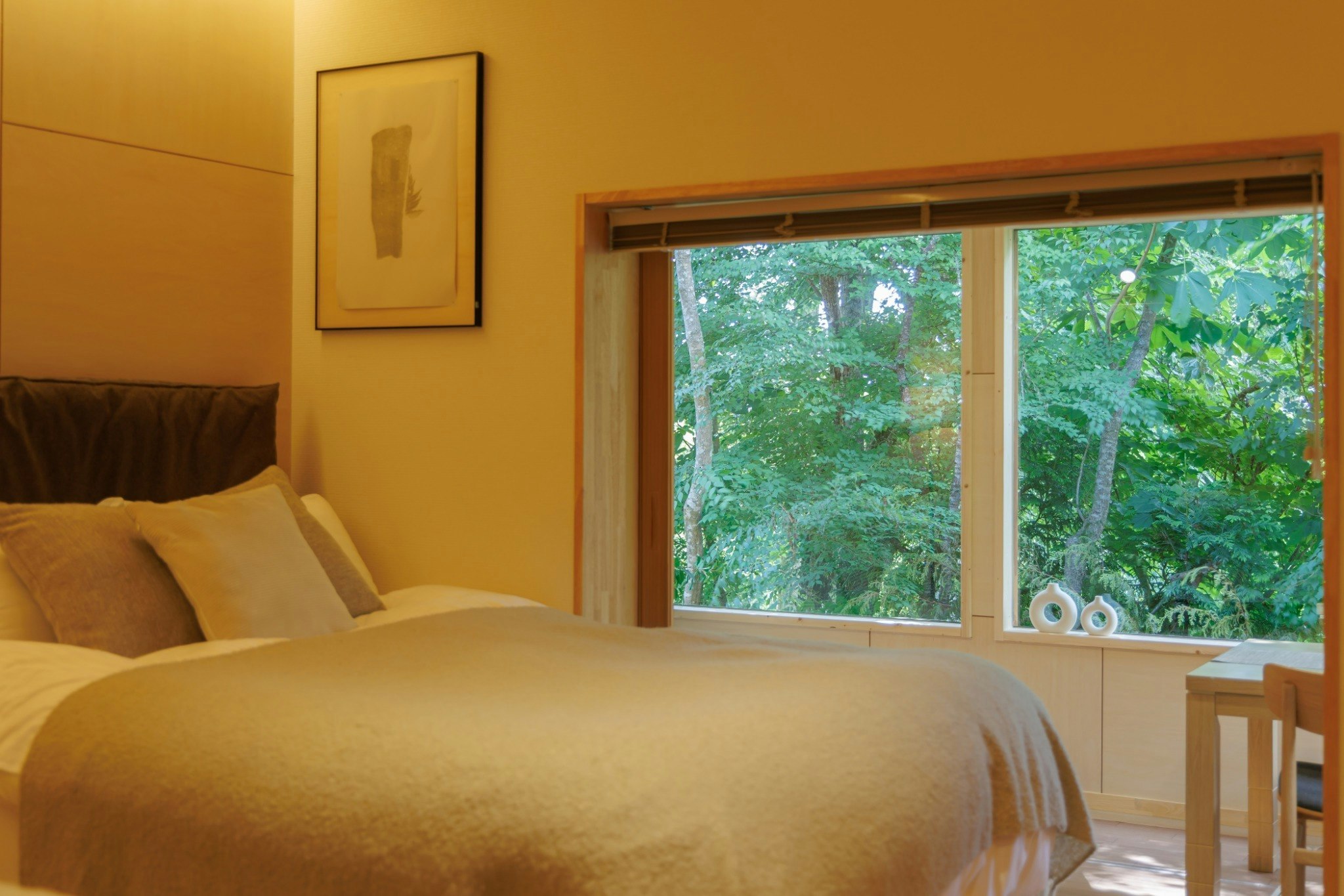 山中湖パノラマ台まで車で2分/4名/サンルーム有/無印良品の寝具/ワーケーション Cooee山中湖