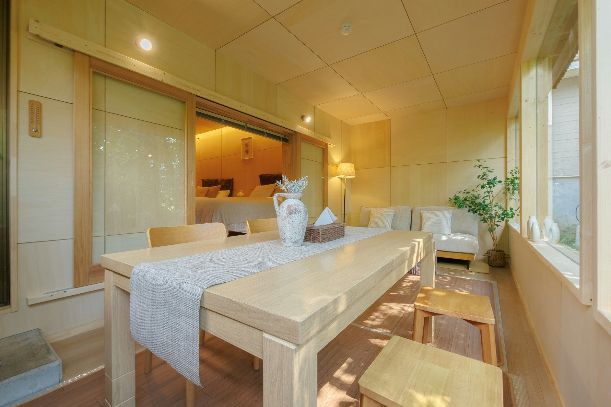 山中湖パノラマ台まで車で2分/4名/サンルーム有/無印良品の寝具/ワーケーション Cooee山中湖