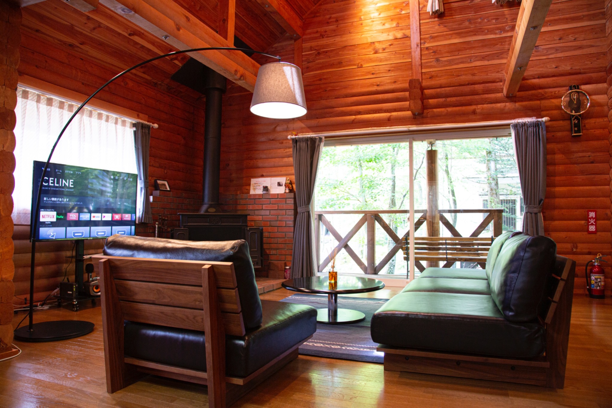Villa017#月の街60#北軽井沢 - Villa017#ログハウス/BBQ/麻雀/ダーツ