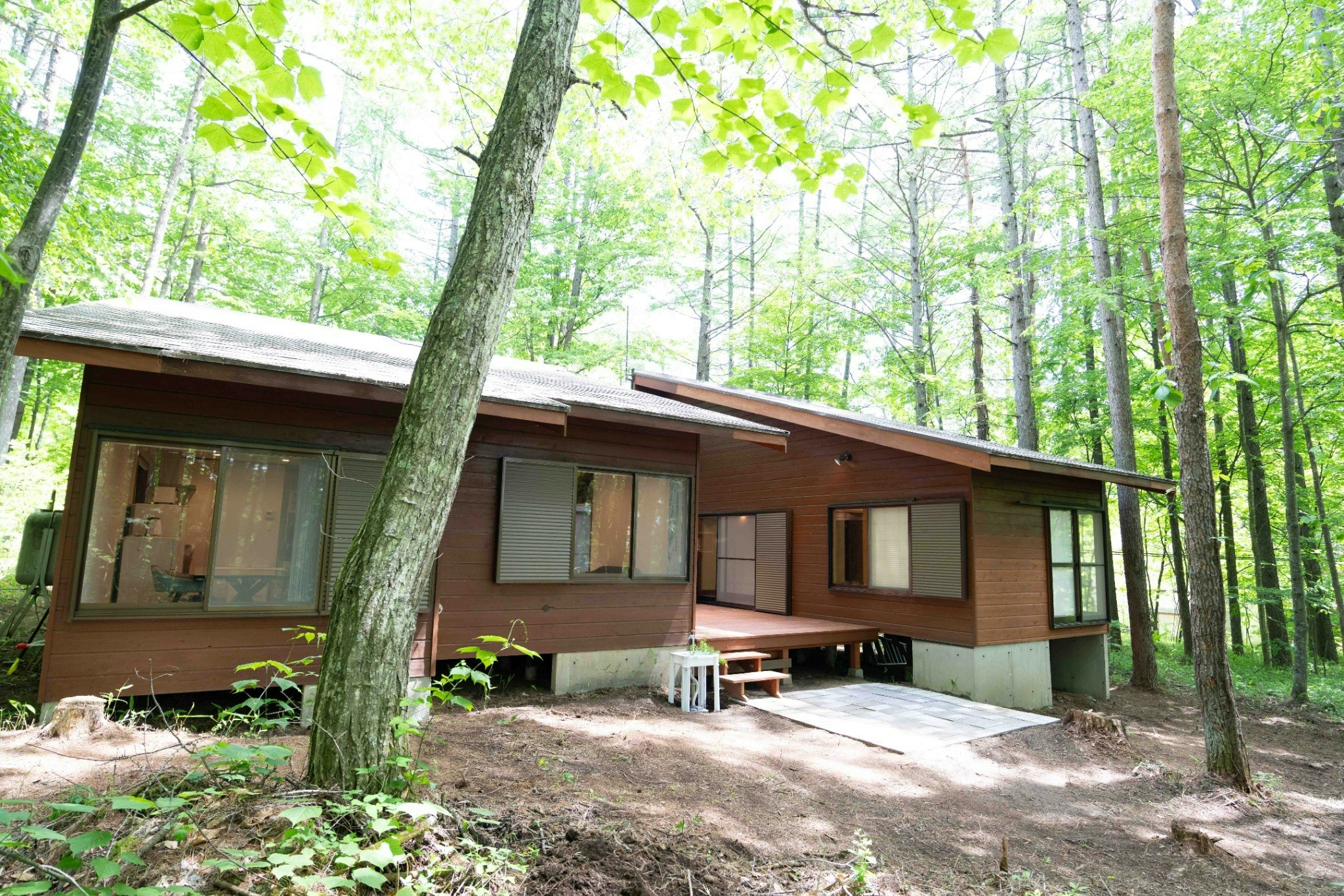 森に囲まれた癒しのヴィラ/BBQ可/最大9名/133m2/涼しい高原/八千穂高原テニスコート