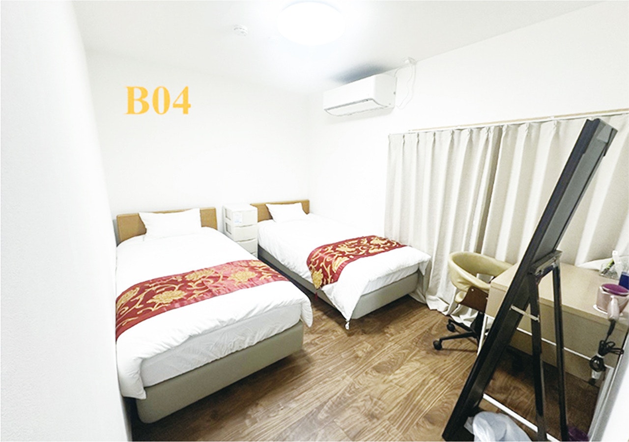 シングルベッドx2-B04