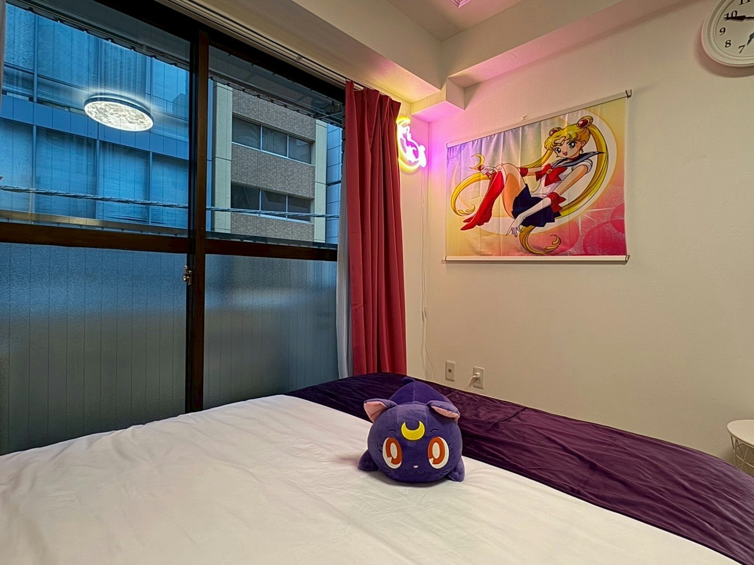 溜池山王駅徒歩4分|月にかわっておもてなしよ|ピンク&パープルの魔法空間|月とうさぎルーム|最大3名