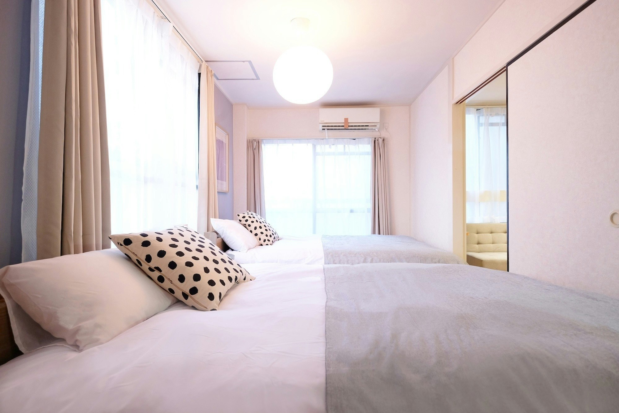 Cozy Apt.32m2 |上北沢駅2分・新宿13分|ダブルベッド2台+ソファーベッド【#202】