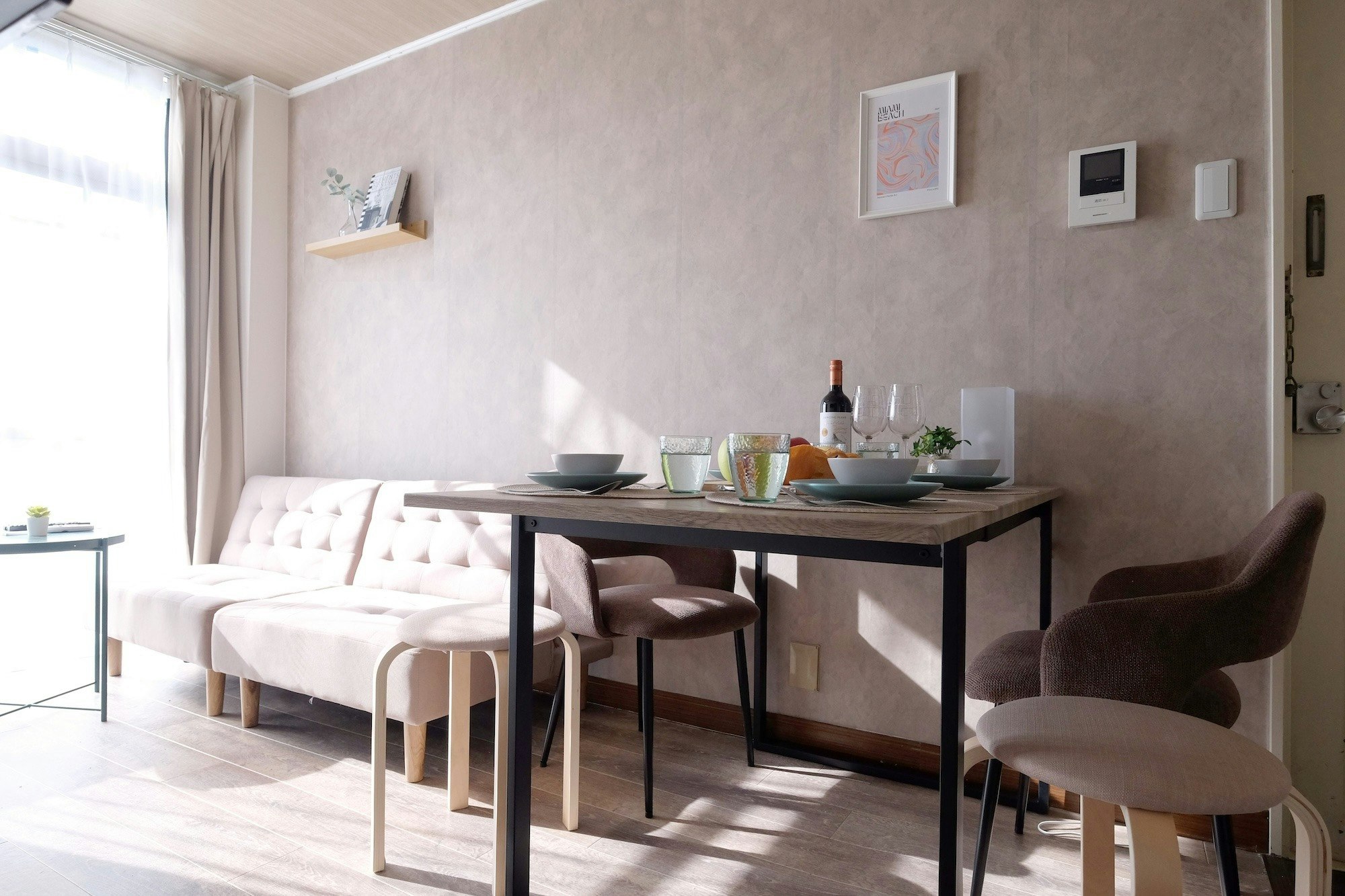 Cozy Apt.35m2 |上北沢駅2分・新宿13分|ダブルベッド2台+ソファーベッド【#305】