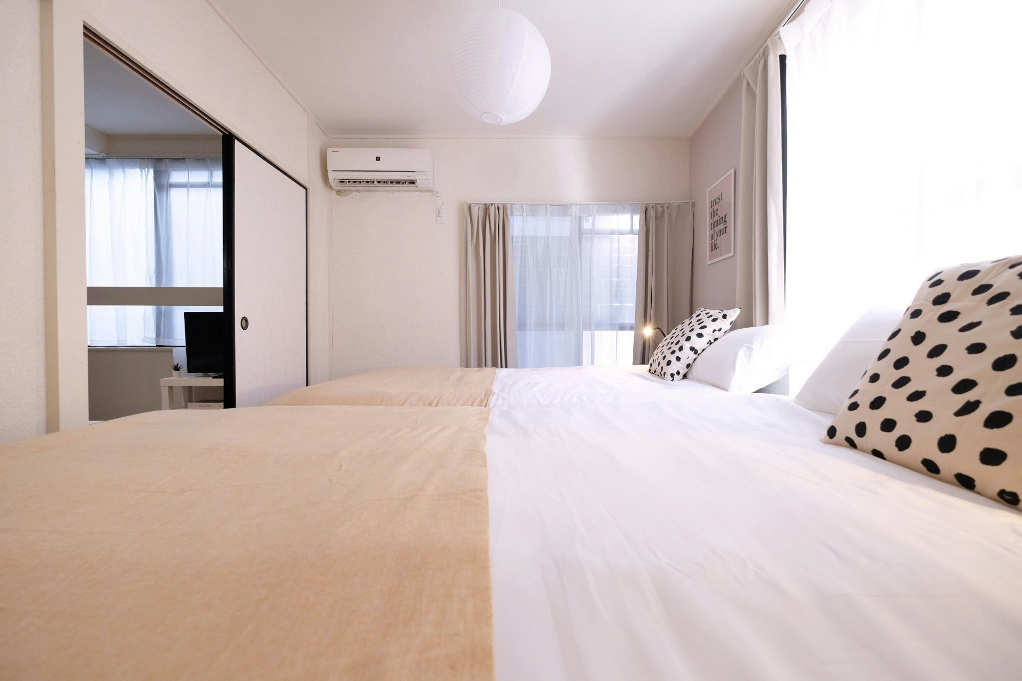 Cozy Apt.36m2 |上北沢駅2分・新宿13分|ダブルベッド2台+ソファーベッド【#205】