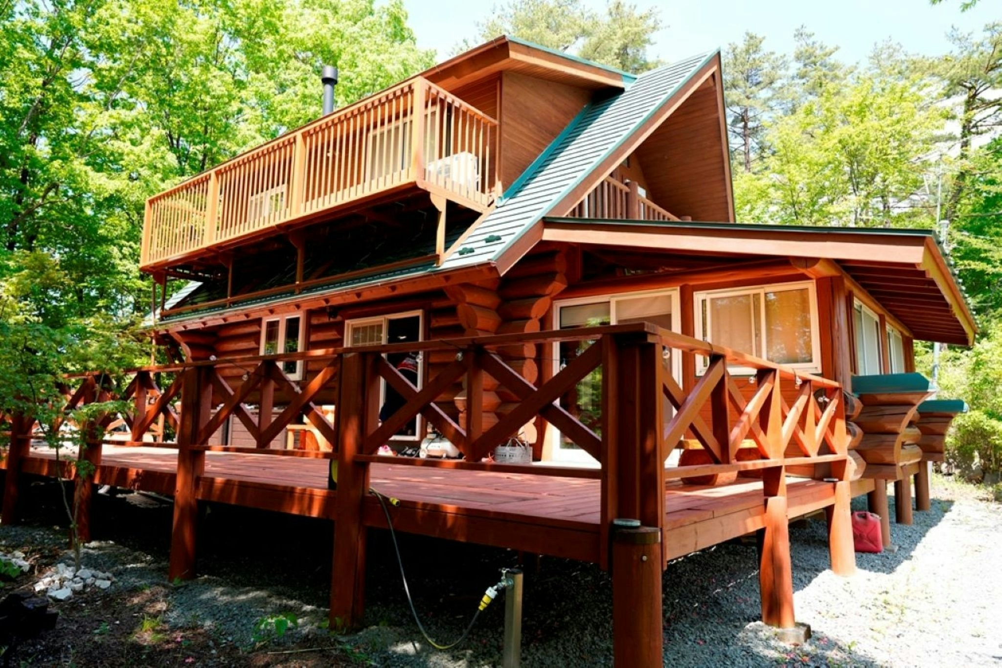 群馬県桐生市のまるまる貸切のログハウス2泊以上~