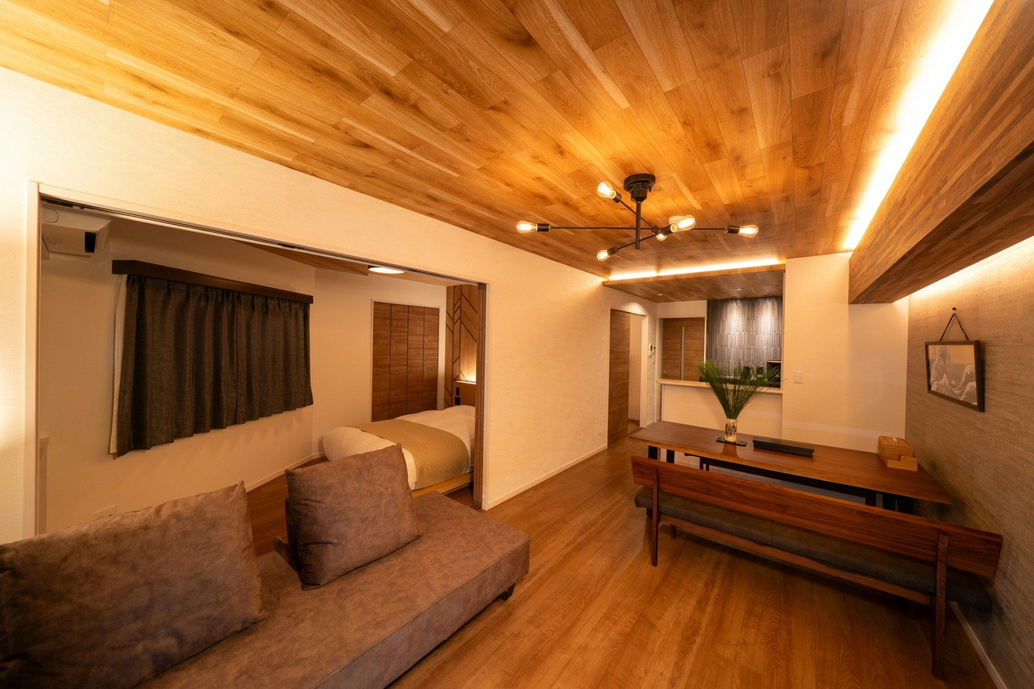 太宰府 西鉄五条駅徒歩1分貸切72m2  2ベッドルーム 敷地内に無料駐車場1台付き 最大6名/22