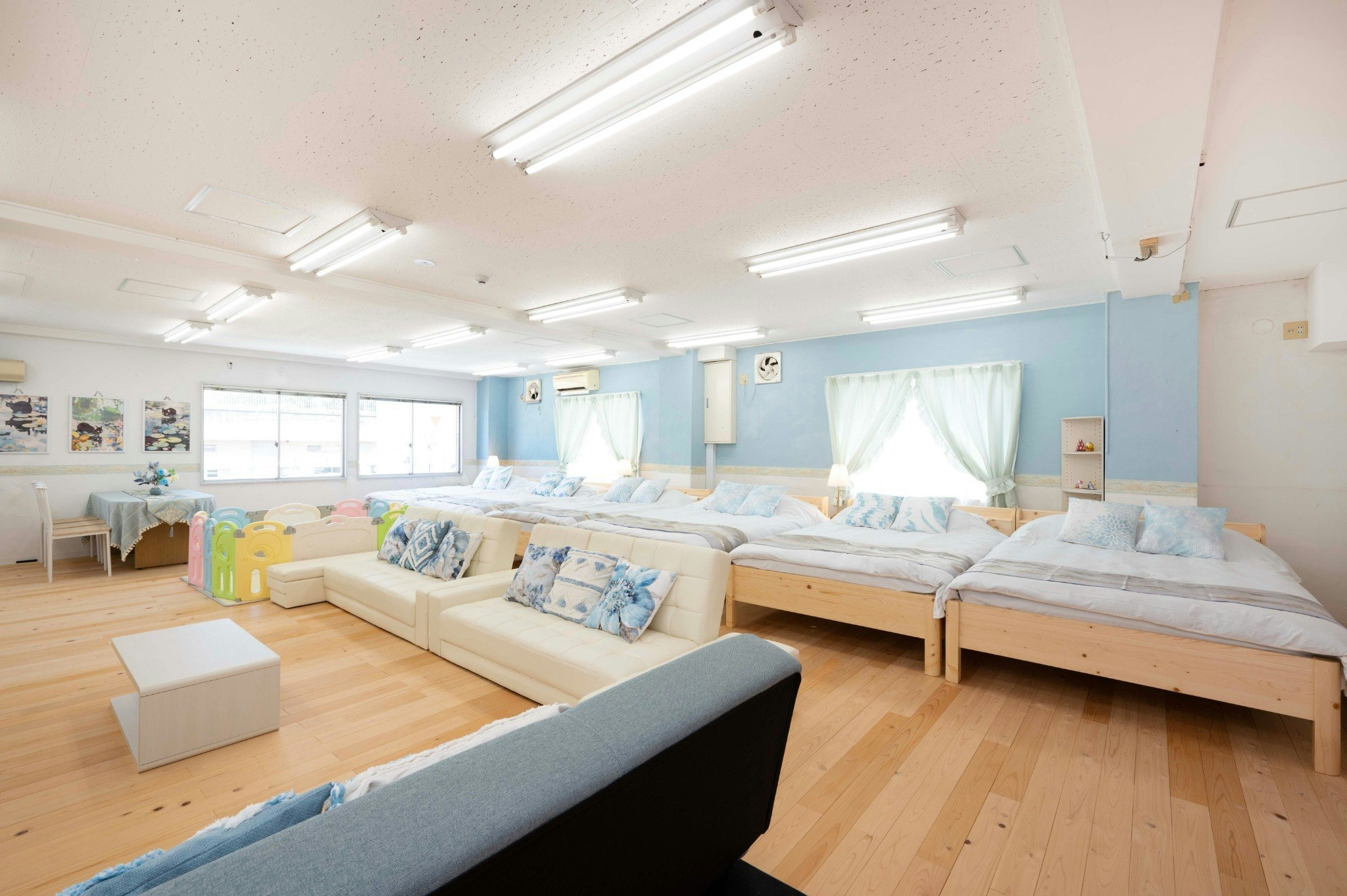 100m2|新宿駅電車5分|渋谷駅電車12分|高田馬場駅徒歩8分|新宿駅3km|ダブルベッド6台