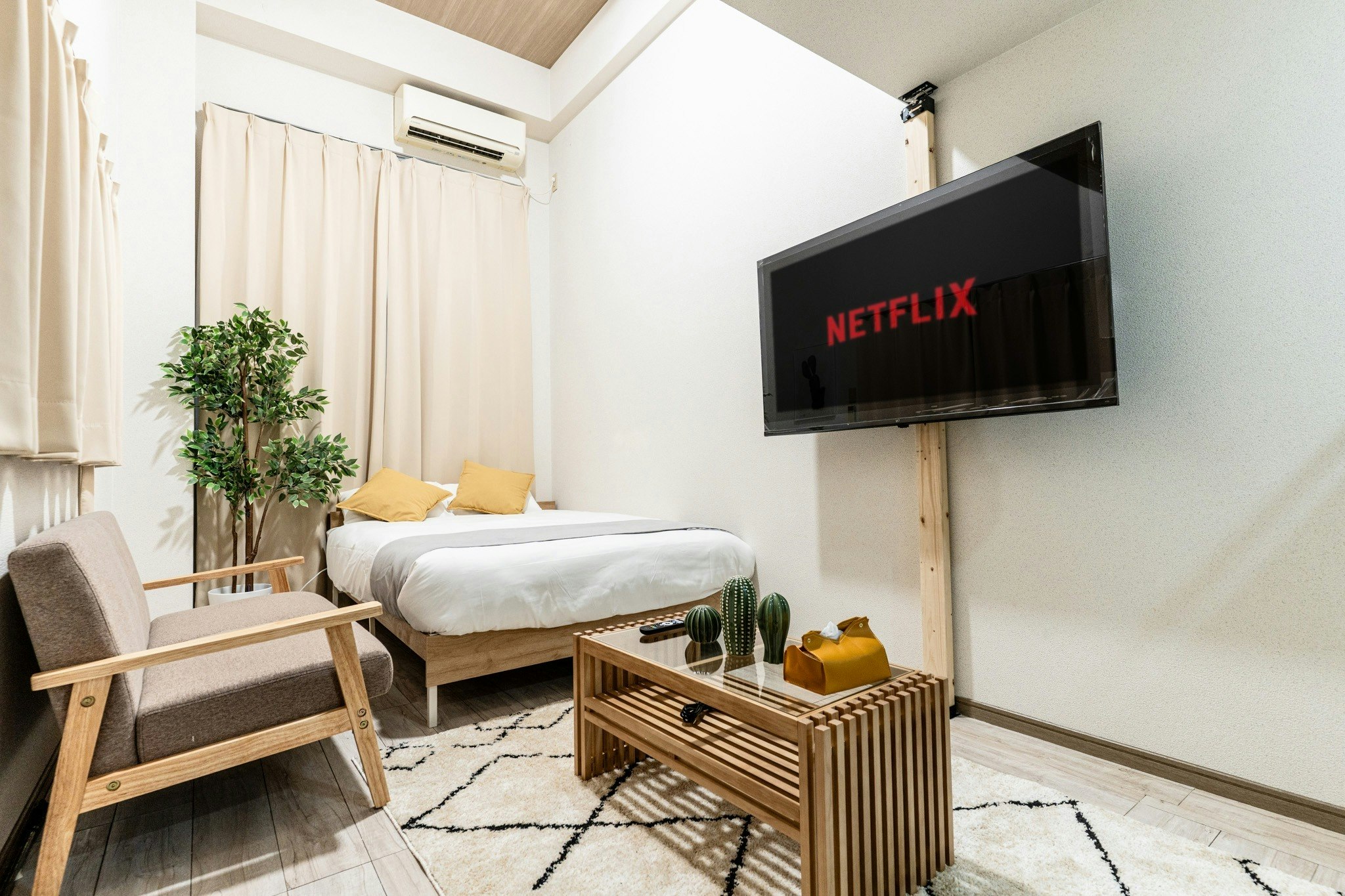 北欧ナチュラルな癒しのお部屋|キャナルシティ目の前|櫛田神社前駅から5分|最大5名