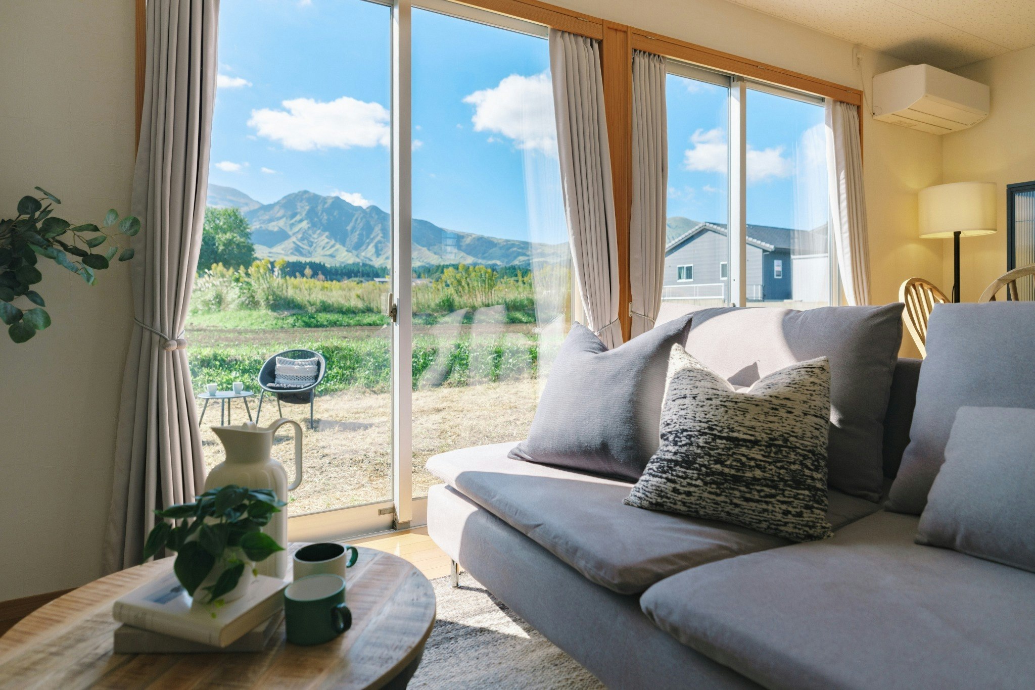 綺麗な室内と阿蘇の自然/一棟貸し切り/最新設備/阿蘇ビューテラス