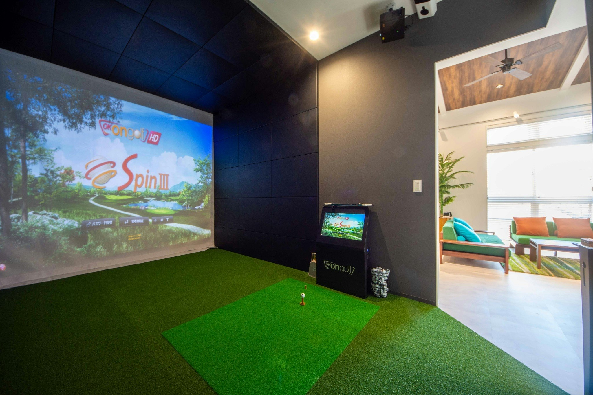 個室5部屋,7名で最適滞在!最大12名様宿泊可能|ゴルフ旅を格上贅沢空間|シミュレーター&サウナ付き