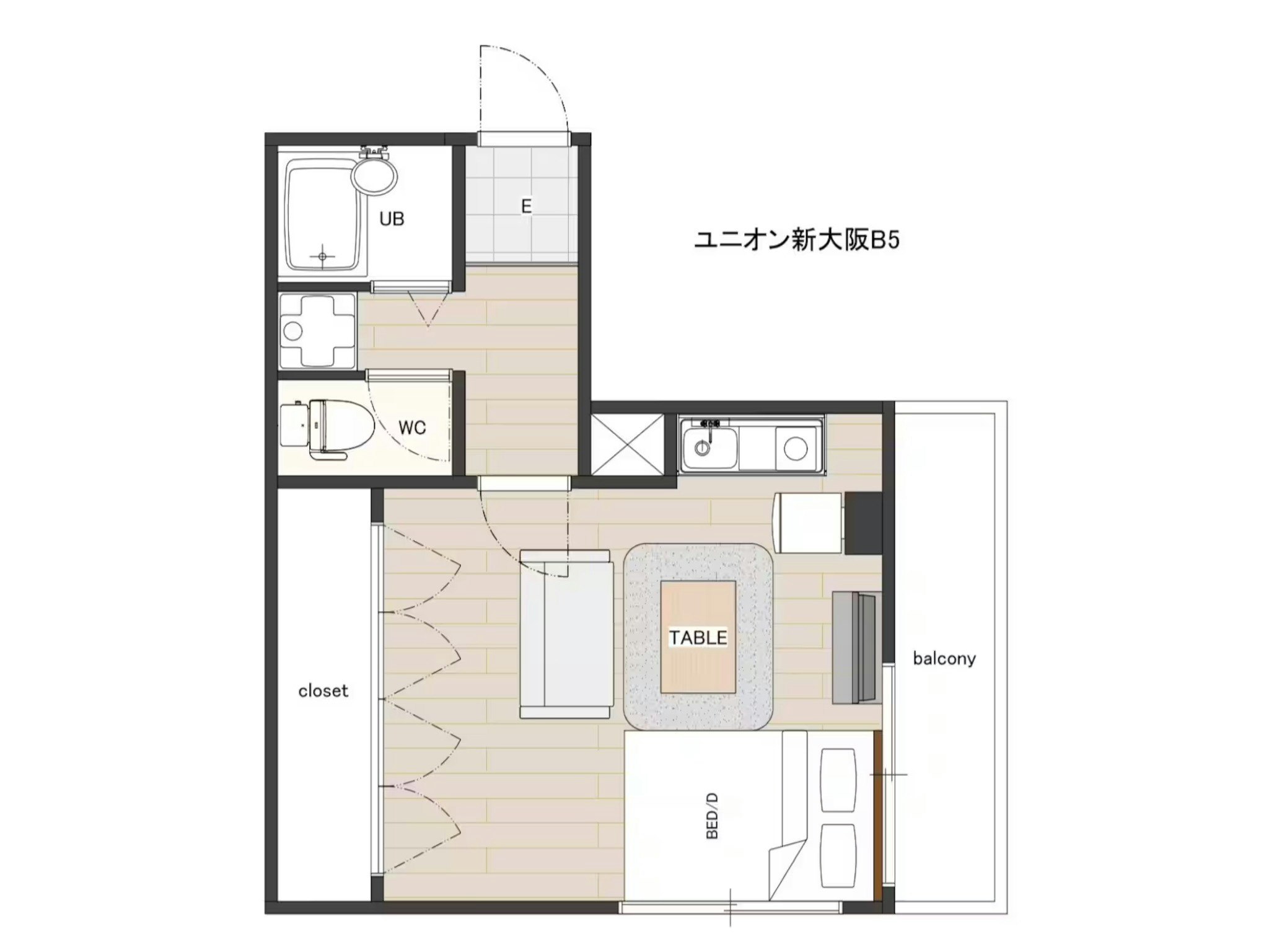 【禁煙】B5/梅田,新大阪駅隣/阪急十三駅近く/リーズナブルで長期滞在にも最適
