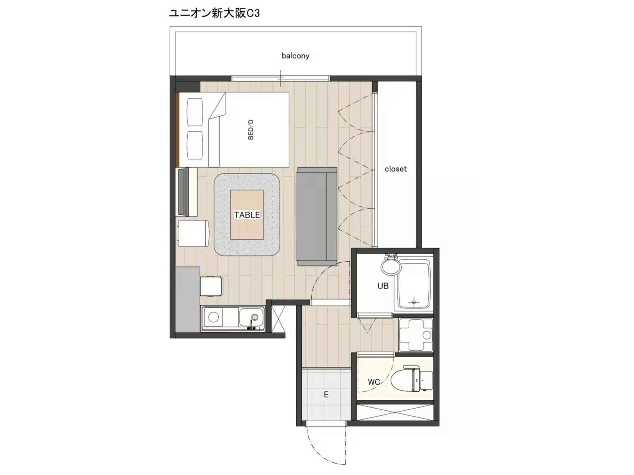 【禁煙】C3/梅田,新大阪駅隣/阪急十三駅近く/リーズナブルで長期滞在にも最適
