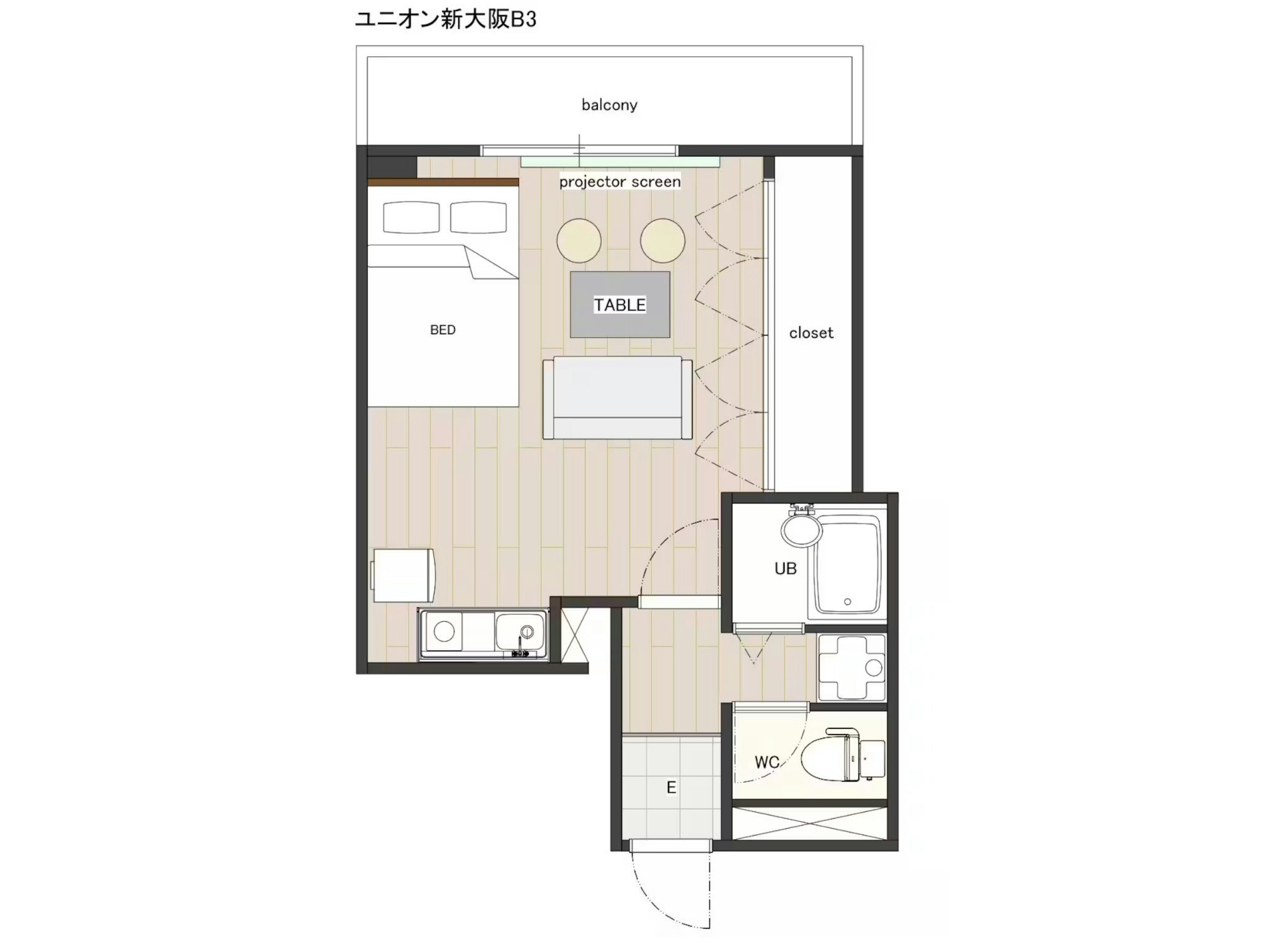 【禁煙】B3/梅田,新大阪駅隣/阪急十三駅近く/リーズナブルで長期滞在にも最適