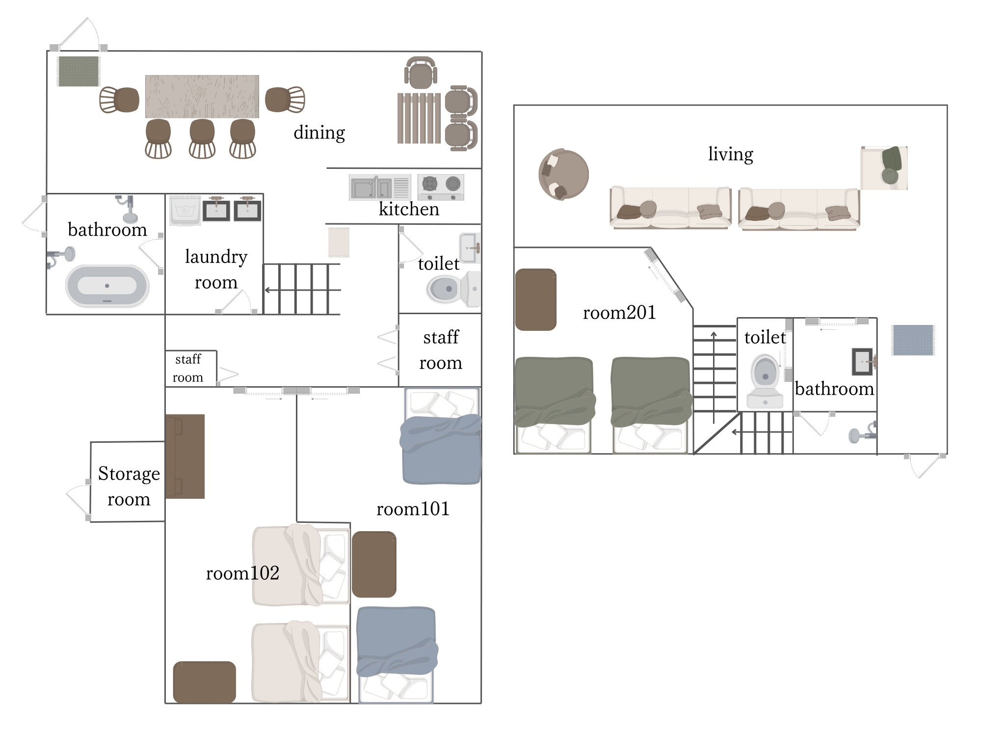 【圧巻のビーチフロント】海と夕日を独占するプライベートコテージ|3寝室 最大12名