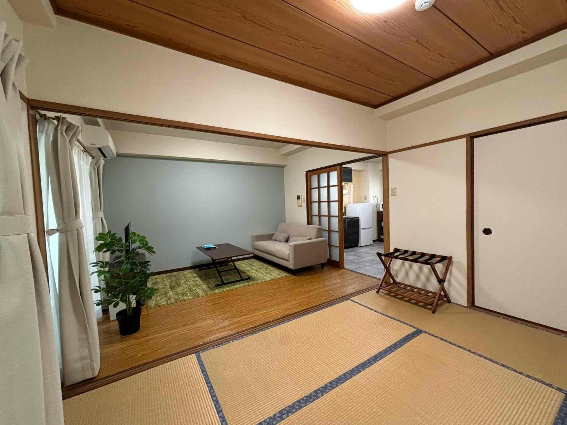 畳のあるお部屋【鹿児島市中心部】素足で寛げる和室と、広々とした居住空間(キッチン完備)