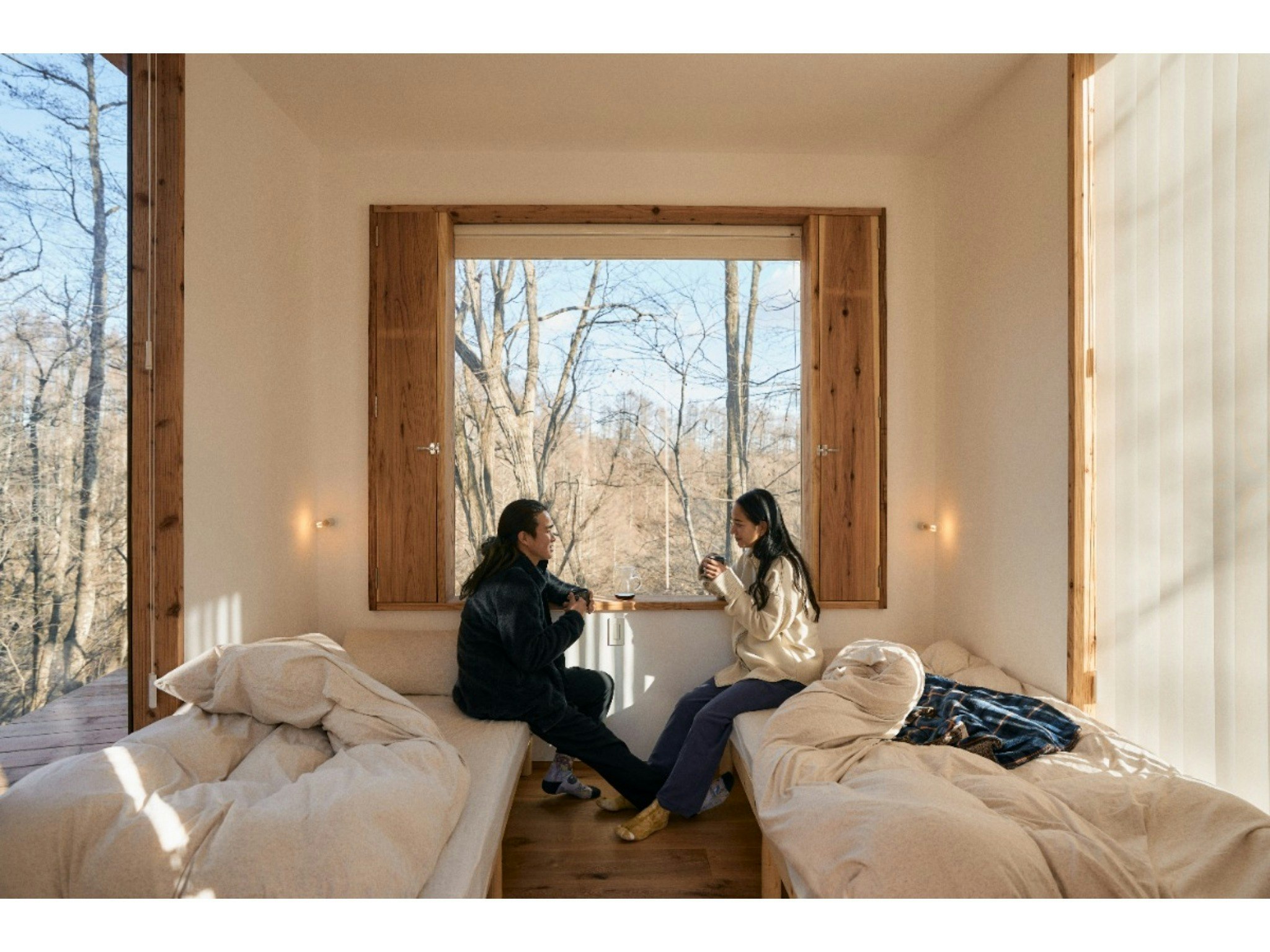 【禁煙】Hut -roof- 木々に囲まれた、全室床暖完備の小さな家