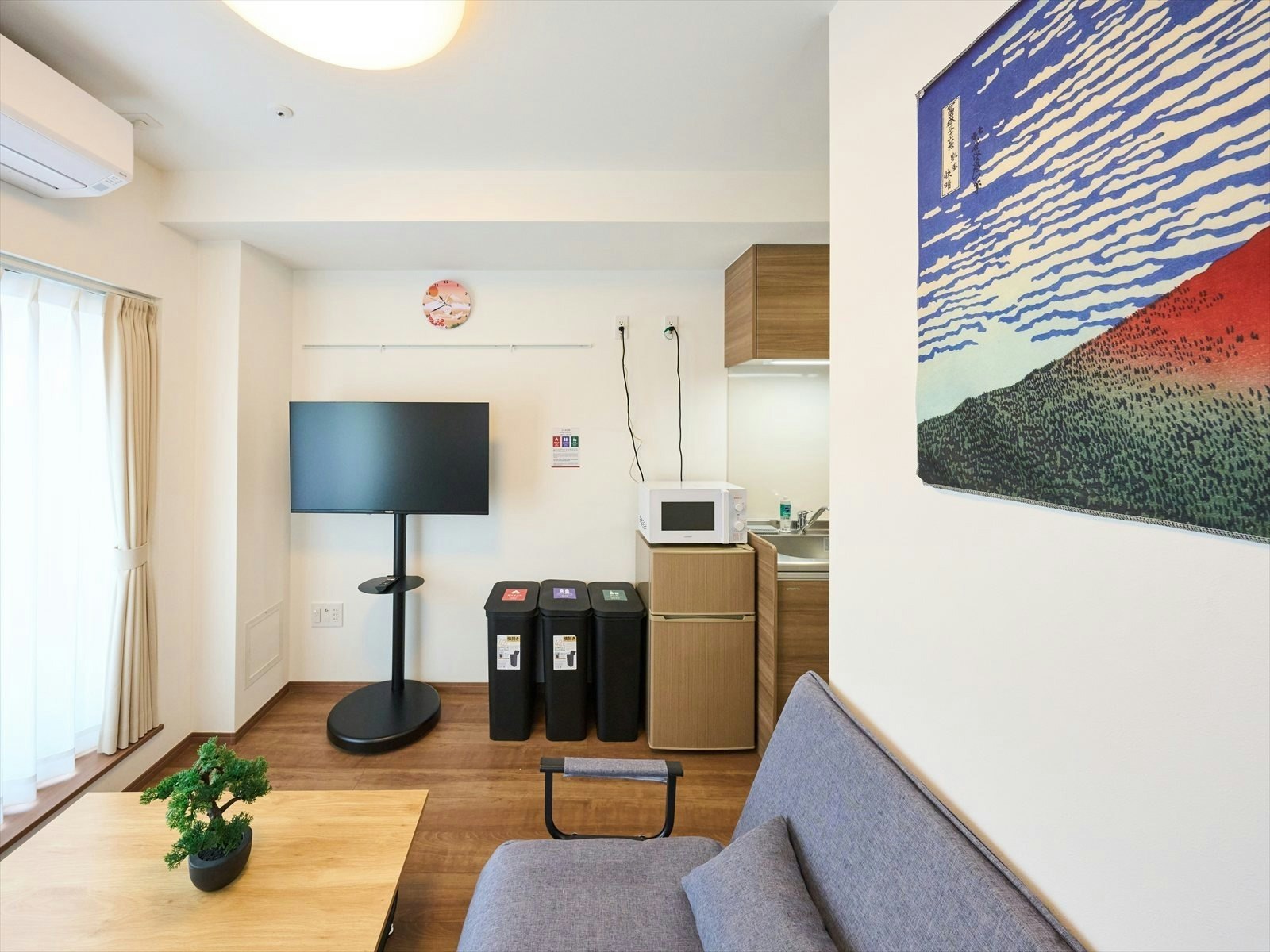 羽田空港1駅3分|1BR・キッチン・洗濯乾燥機|ダブル+ロフトベッド+ソファベッド2台|最大6名