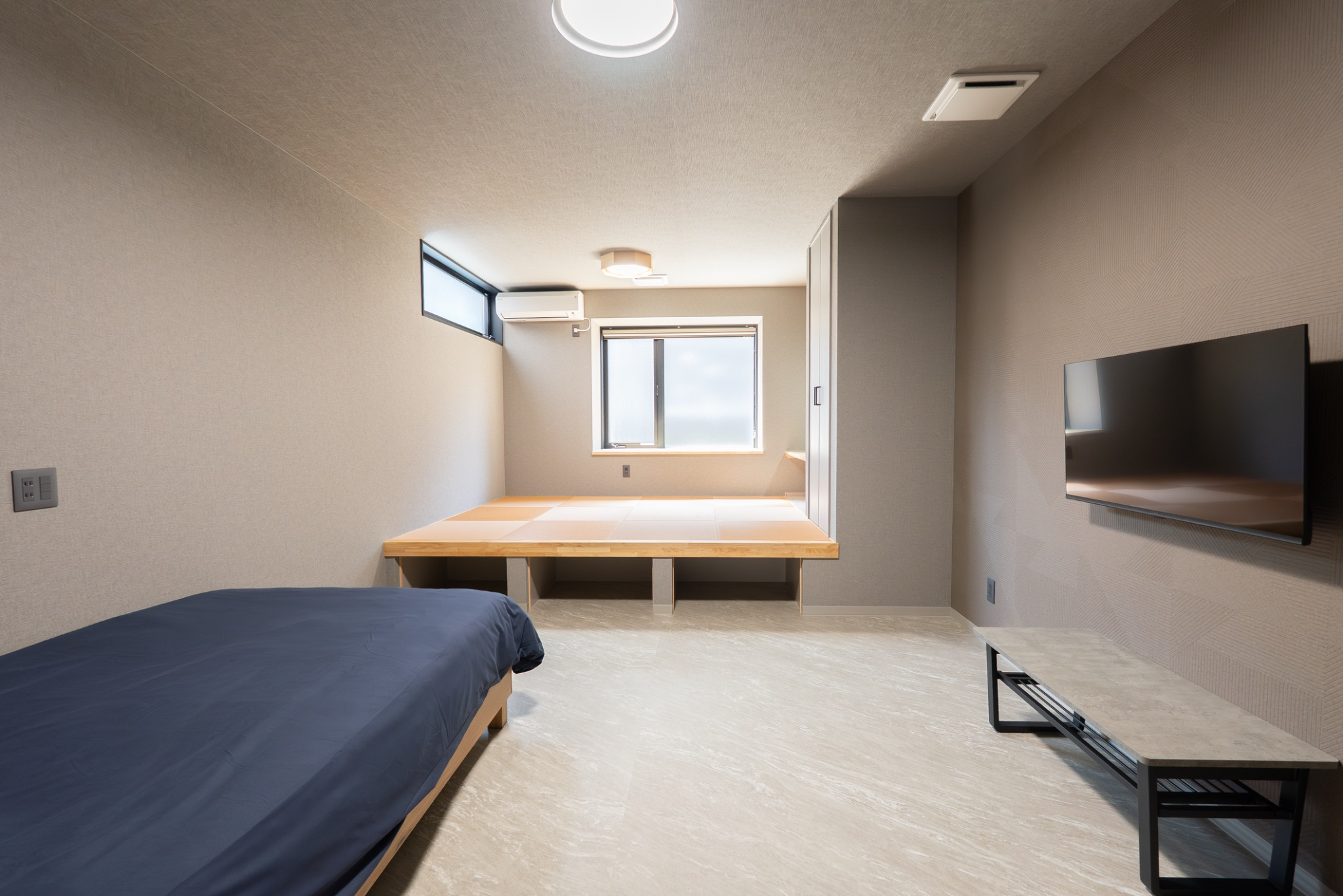 【OPEN記念価格】2名利用でお得|和モダン客室|最大4名|セミダブルベッド