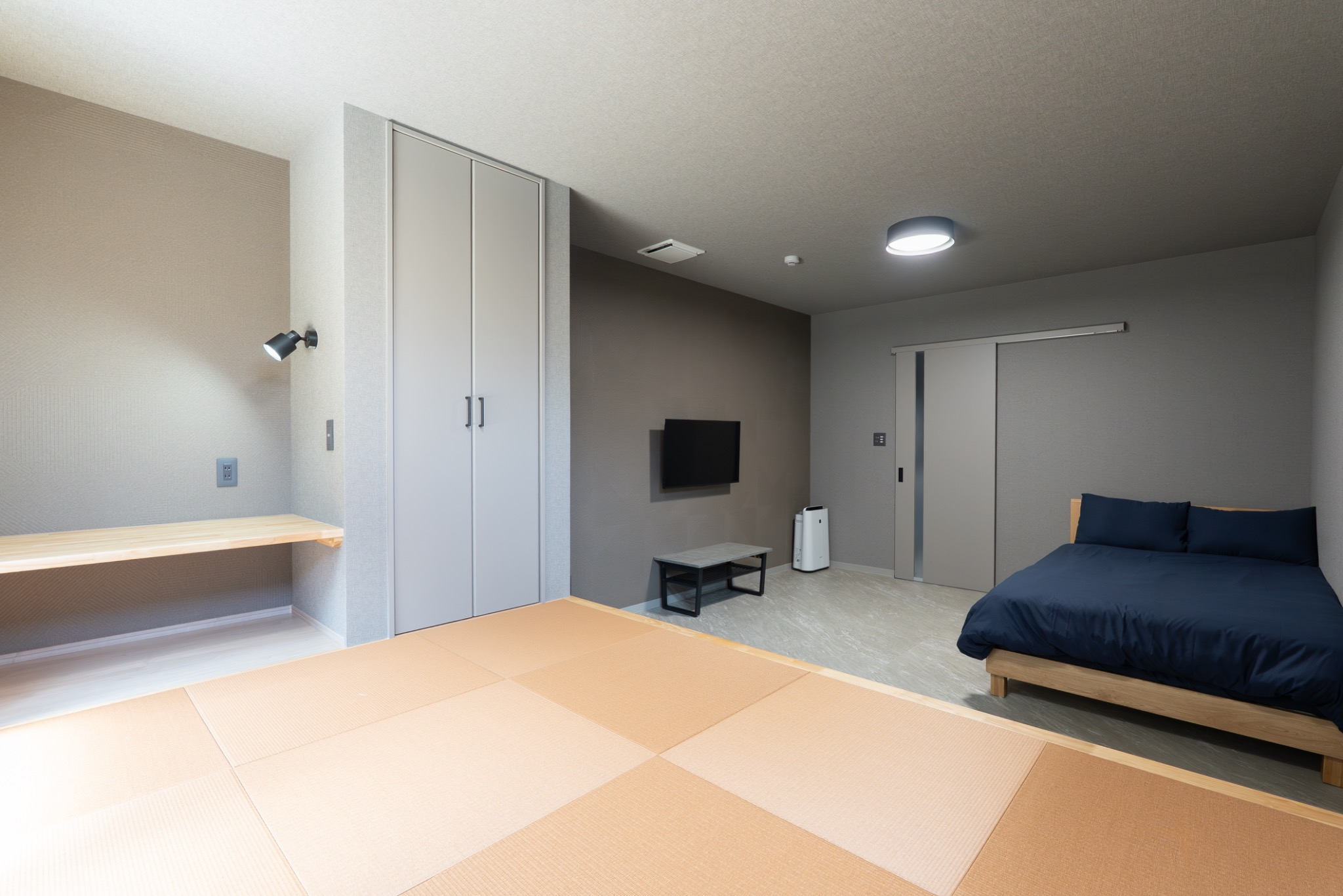【OPEN記念価格】2名利用でお得|和モダン客室|最大4名|セミダブルベッド