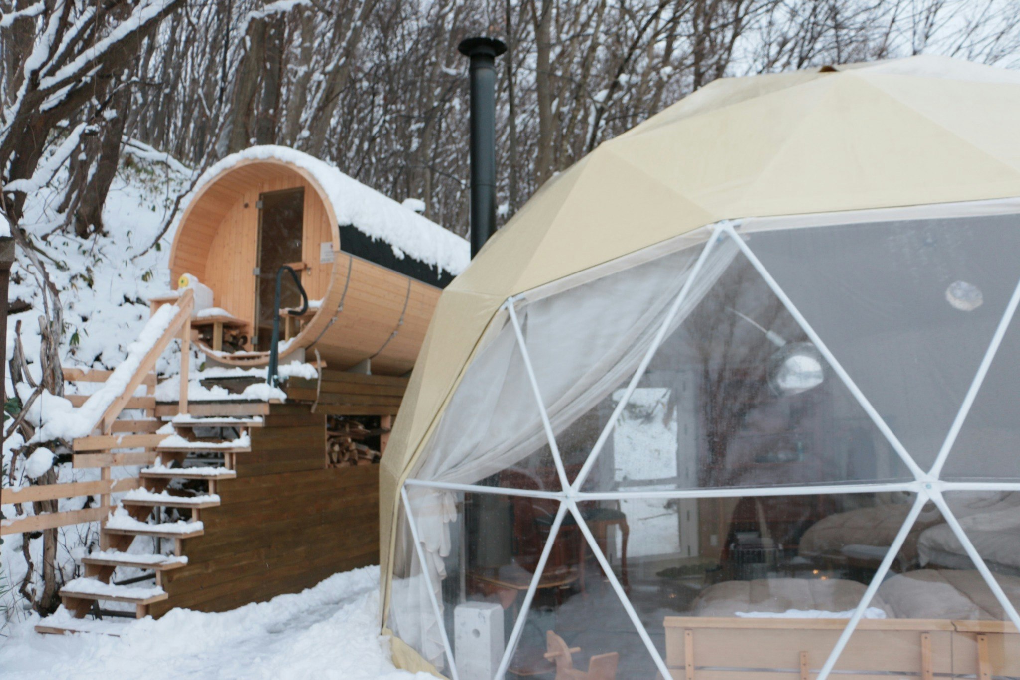 札幌グランピング Villa Carta / バレルサウナ付き冬季プライベートプラン