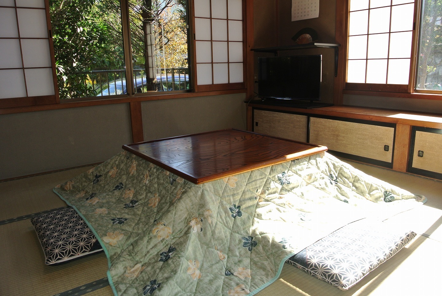 Living Room. Kotatsu is especially in the winter.Make your foot warm.  