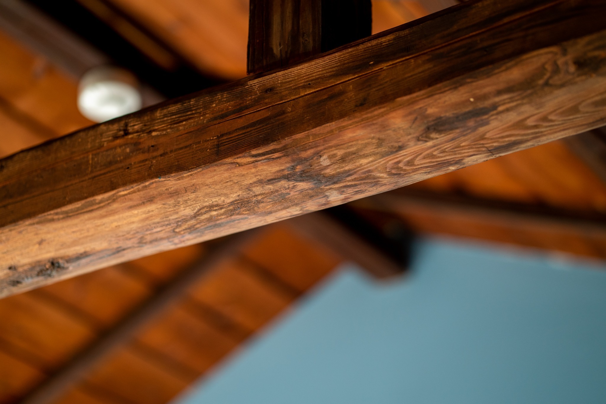 浅葱鼠 歴史を感じる梁