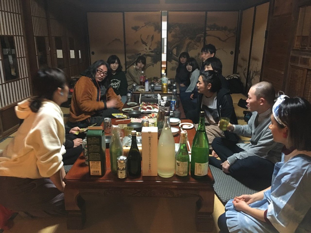 6畳間和室。福島県楢葉町にある築73年の古民家の和室。この地域の暮らしを多様な交流を通して知る。