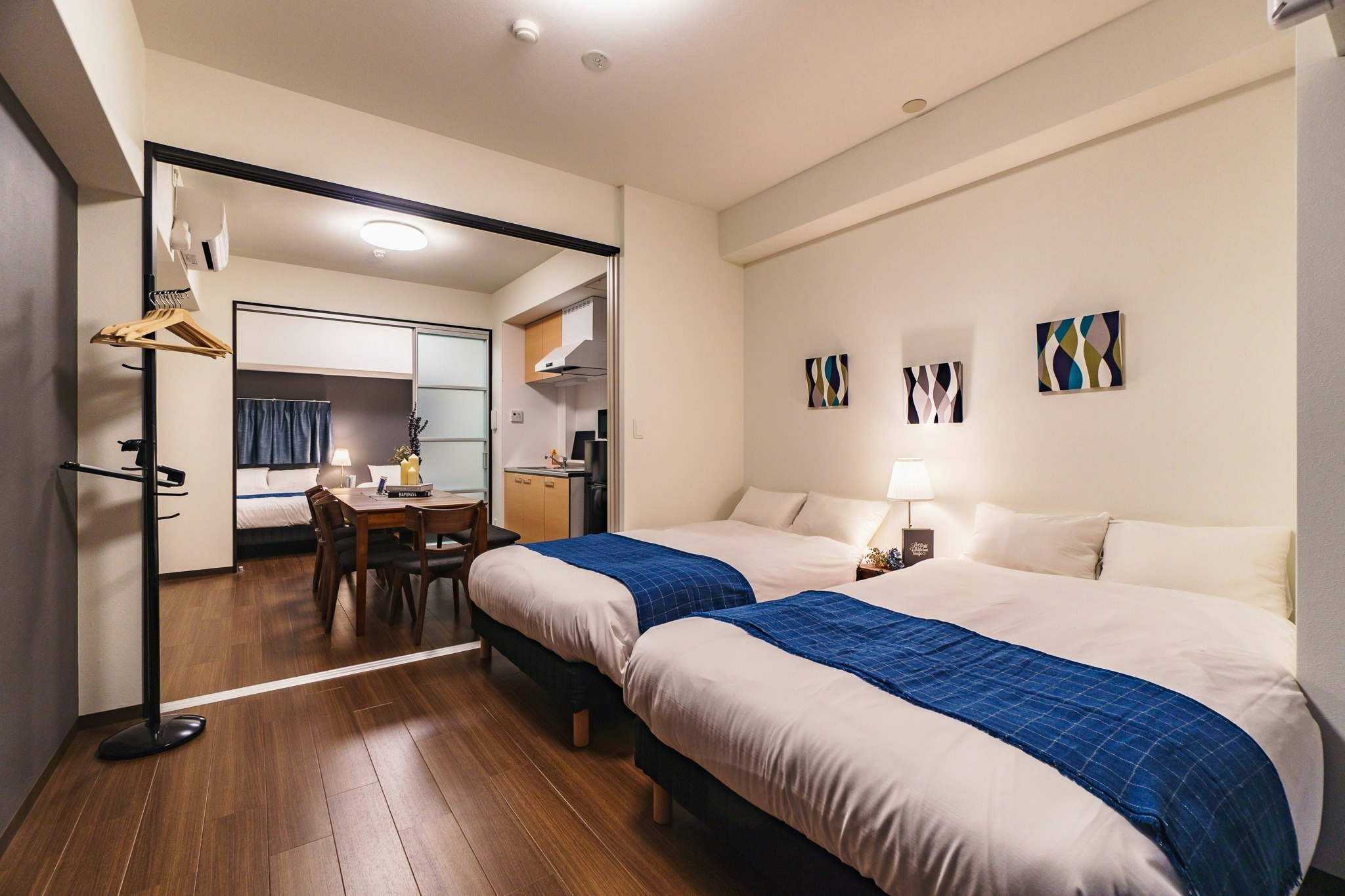 2DK(50m2/最大7名/セミダブルベッド3台,シングルベッド1台)