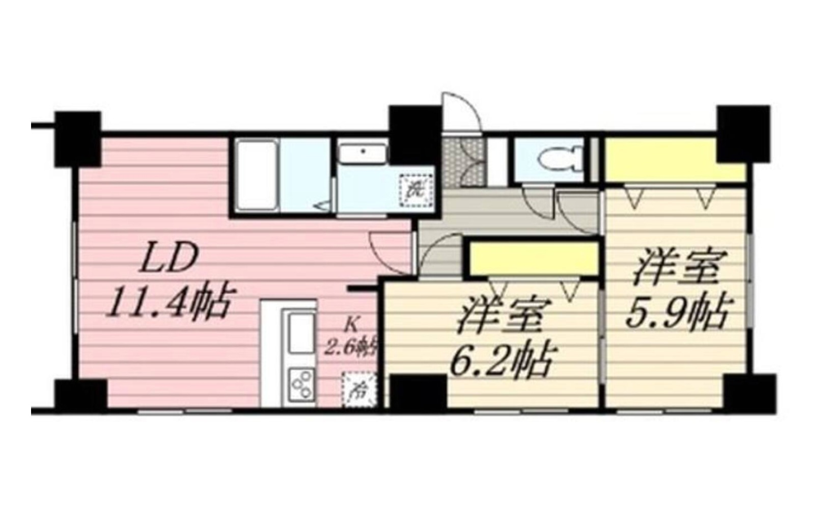 (1867)☆札幌ドームに近い♪無料駐車場付きの2LDKのお部屋☆