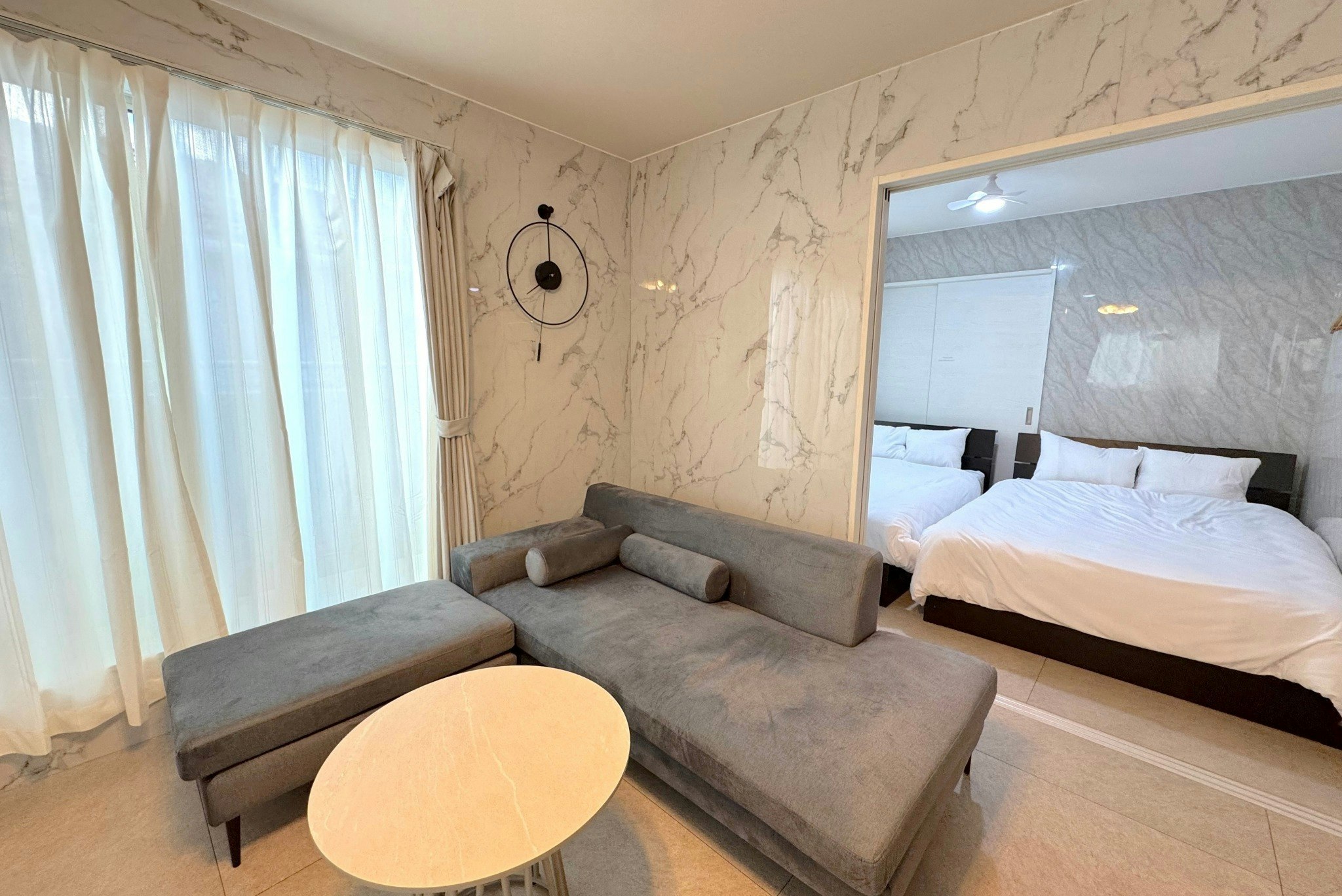 【2025年10月リニューアルオープン】グランディオーソ沖縄ヴィラ恩納3H/ビーチ目前/広々4LDK